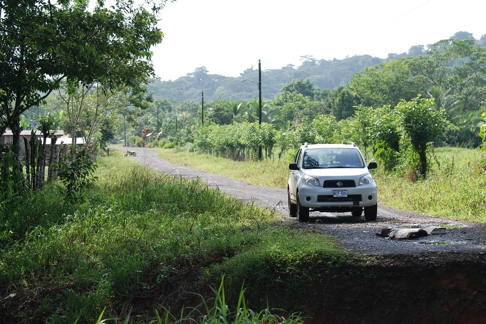 Huurauto Costa Rica onverharde weg