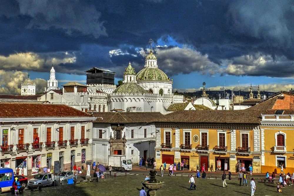 Quito La Compania Church Domes Quito La Compania Church Domes