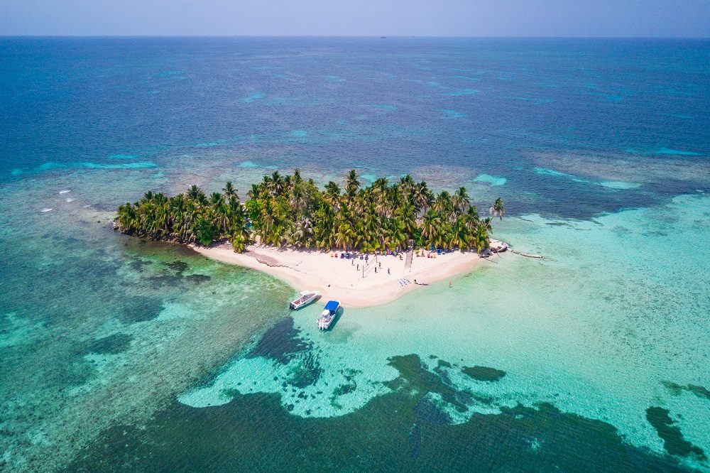 Privé eiland Belize