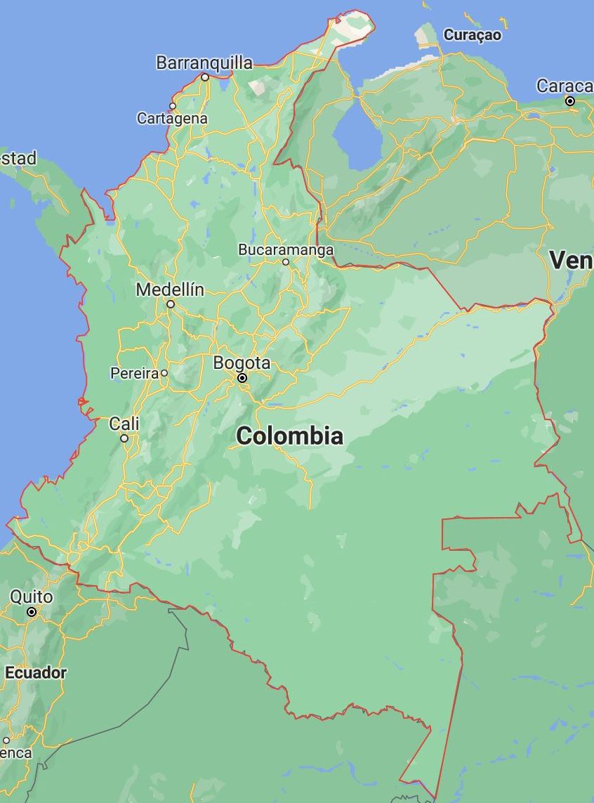 kaart colombia